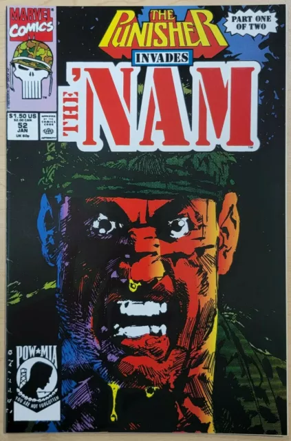The Punisher Issue #52 Invades The 'Nam Marvel Comics 1990 Part One of Two