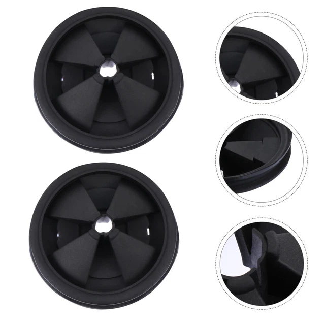 2 piezas eliminador de basura de goma protector contra salpicaduras negro