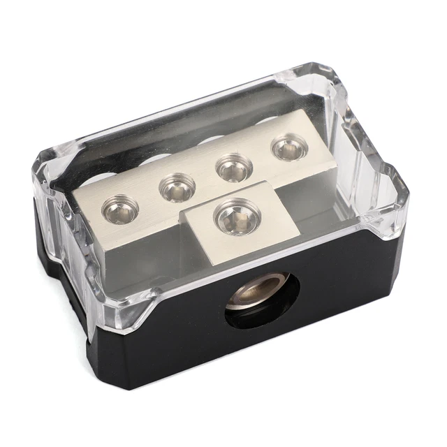 2*Bloc distributeur audio Boîte à fusibles Distribution T Type 0GA In 4GA/Out E3