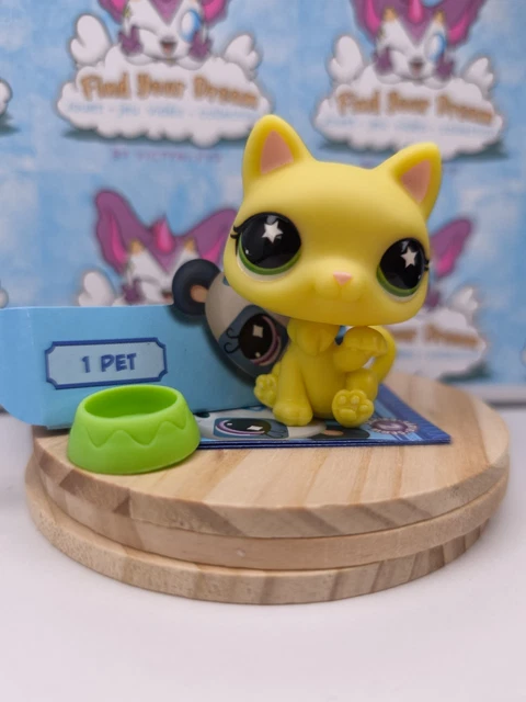 Authentique LPS Littlest Pet Shop Sweet Delights Chat # 3077 Pêche Orange Yeux Bleus - France