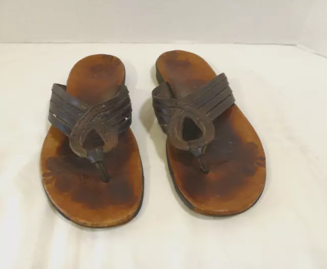 Merrell Womens Size 8 Sandals Brown Lidia Multi-Strap Slip On Thong
