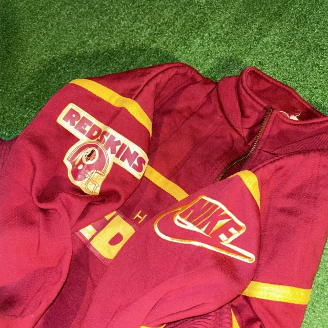 VTG 90s Nike Washington Redskins Pullover 1/4 Zip Jacket - Mens Large L 3