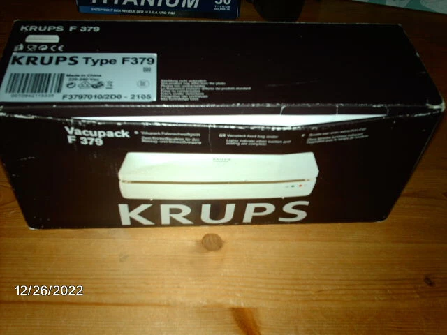 Krups Vacupack F 379 Vakuumierer Vakuumiergerät Folienschweißgerät