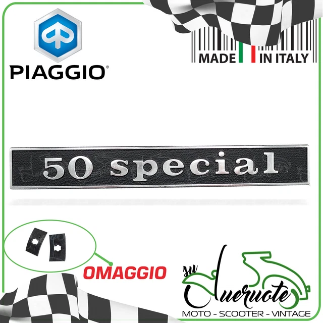 Targhetta Fregio 50 Special In Ferro Per Vespa - Distanza Pioli 10.6 Cm - Foto 7