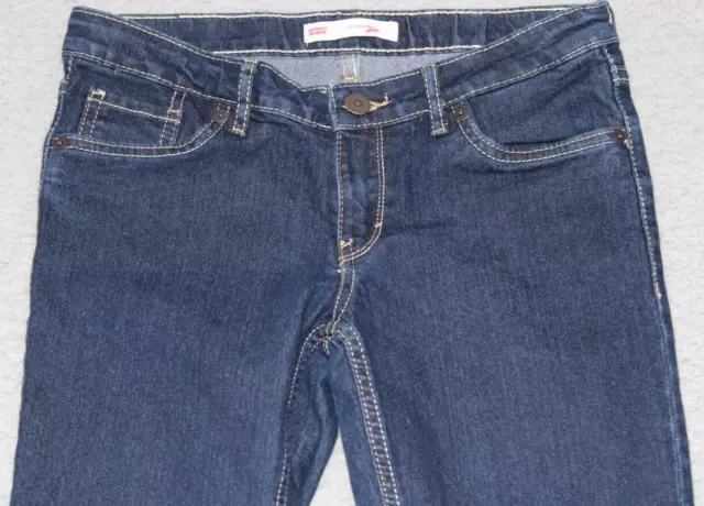 Levis Jeans Juniors 14 Regular Blue 711 Skinny Low Rise Stretch Dark Wash 2