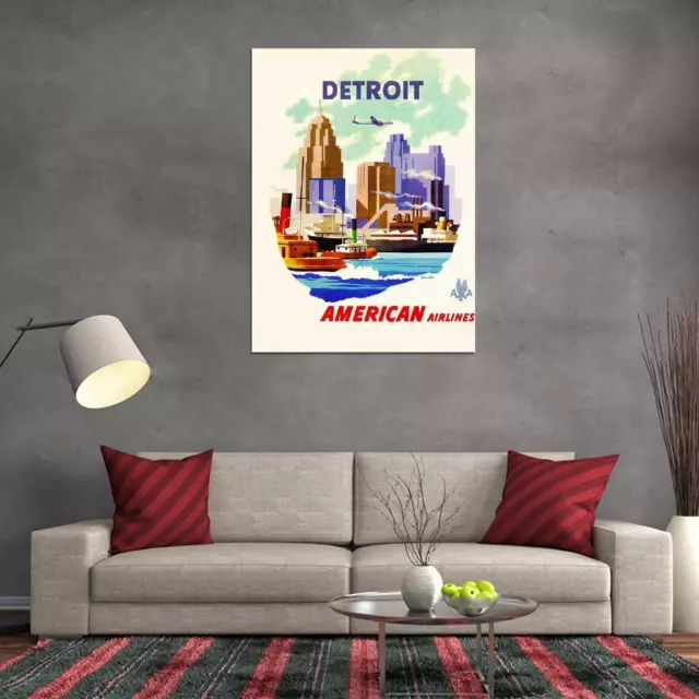 94122 1950s Detroit Michigan United States of America Decor Wall Print Poster 2