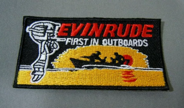 EVINRUDE- First in Outboards Iron On Embroidered Jacket - Cap Patch 3"