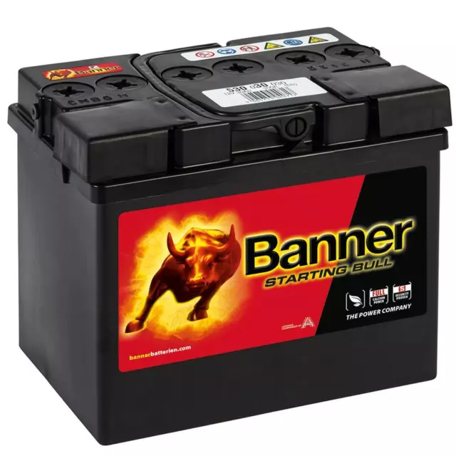 Banner 53030 STARTING BULL Motorradbatterie 30Ah 12V Y60-N30L-A C60-N30-A