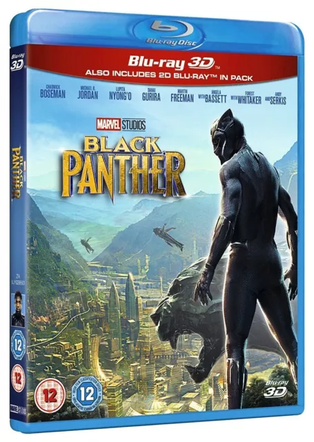 BLACK PANTHER [Blu-ray 3D + 2D] (2018) Chadwick Boseman Marvel Avengers MCU