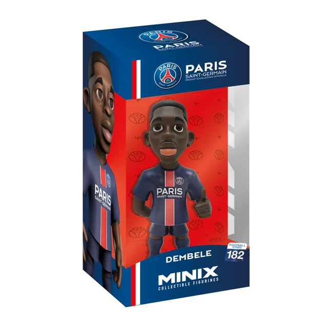 MINIX Figura Coleccionable De Fútbol – Estrella Del PSG – 7 Cm Con Caja Expositora – Oficial Y Detallada