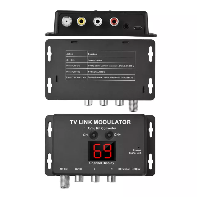 TM80 TV LINK Modulator AV-zu-HF-Konverter Y3B6 3