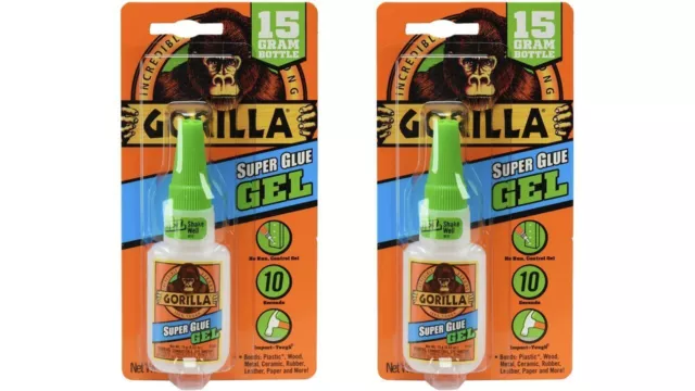 Gorilla Super Glue Gel, 15 Gram, Clear