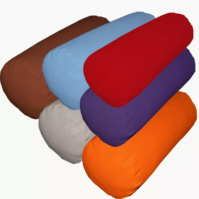Bolster Cover*A-Grade Cotton Canvas Neck Roll Tube Yoga Massage Pillow Case*La