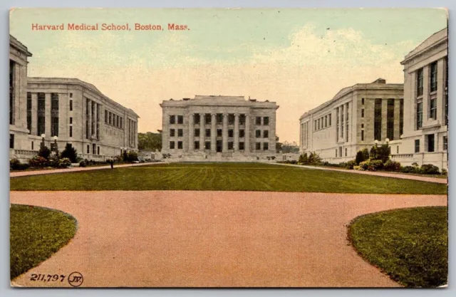 Harvard Medical School Campus Boston Massachusetts Mass MA Vintage UNP Postcard