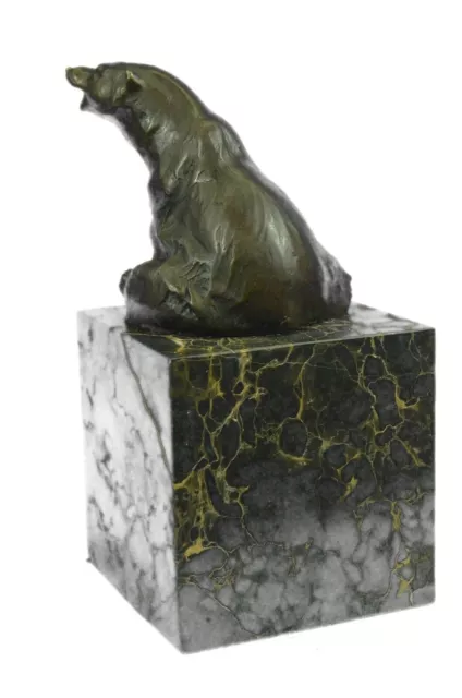 Polar Bear Bronze Sculpture Art Deco Statue Figurine Figure Decor Lostwax Art NR