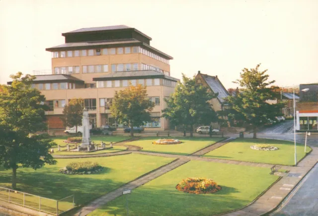 County Durham. Civic Centre, Crook (Noel Tatt Limited Edition Postcard) 1990s
