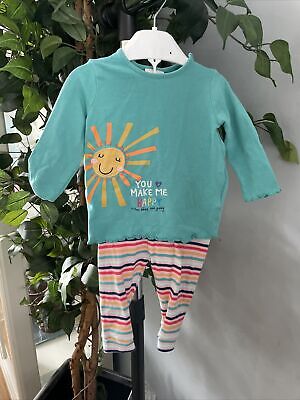 Baby Girls 3-6 Months Next Outfit Set Top And Leggings (B)