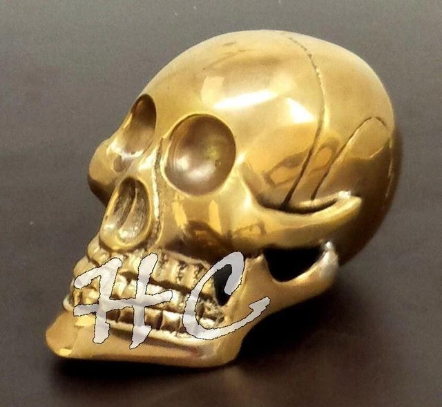 Style Skull Head Solid Brass Handle For Wooden Walking Stick & Vintage Cane gift