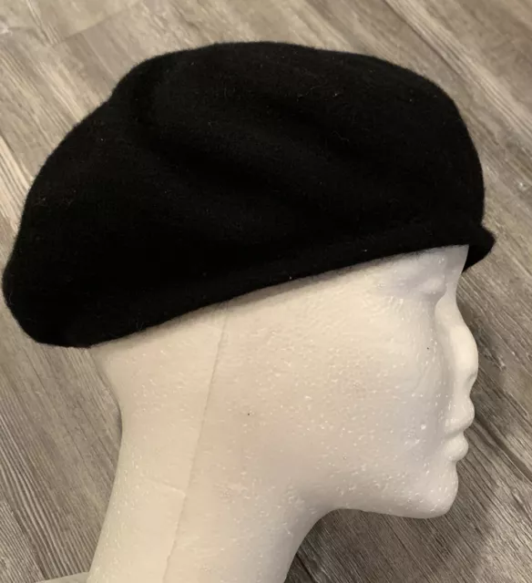 BETMAR New York Unisex Black 100% Wool Basic / French / Hatters Beret One Size