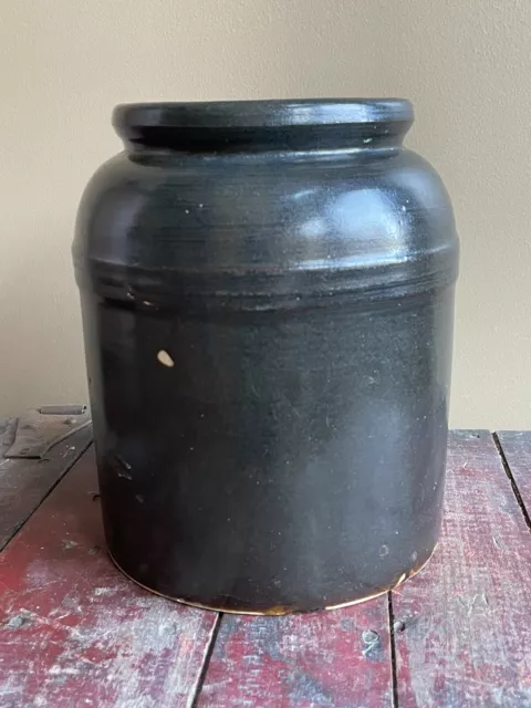 Antique 1 Gallon Brown Stoneware Crock