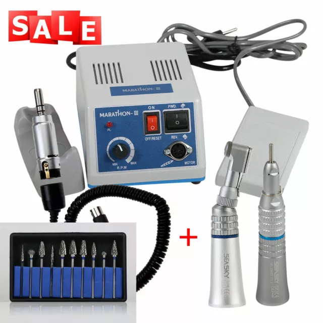 Dental Lab Marathon 35K RPM Electric Micromotor/Handpiece/Polishing /HP Burs