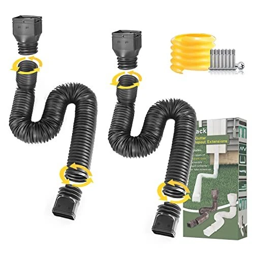 NAACOO 2 Paquete de 2 Extensiones Bajante Extensor Bajante - Canaleta de Lluvia Hacer...