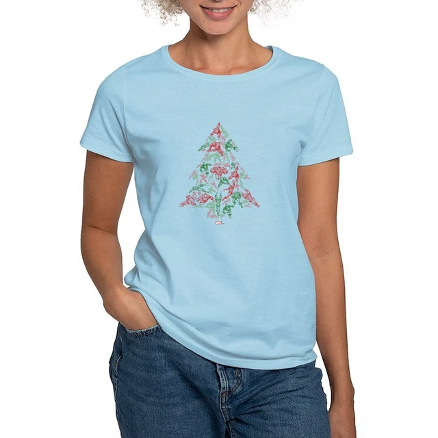 CafePress Iron Man Christmas Tree T Shirt Crew Neck Tee (1170578089)