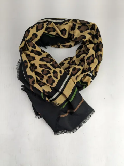 WEEKEND MAX MARA Wool Leopard Print Scarf NWD NWOT