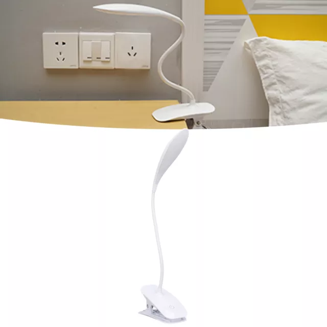 Clip Lampe De Bureau Liseuse LED Cou Flexible 360° Pratique Rechargeable USB