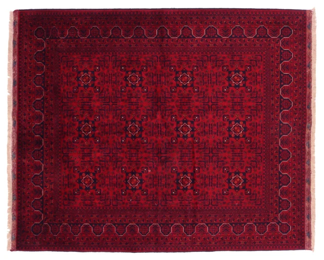 AFGHAN KHAL MOHAMMADI Tapis Belgique 160x190 Noué à la Main Braun
