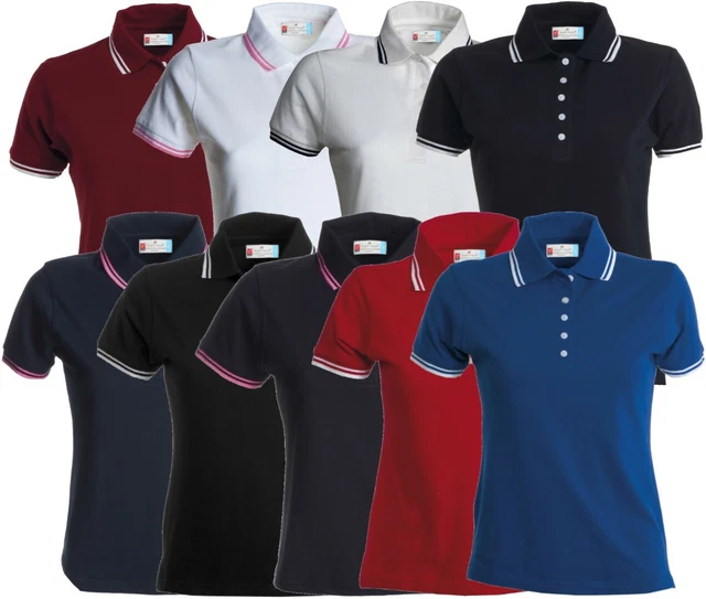 Polo Manica Corta Maglia Maglietta Payper Skipper Lady Cotone Donna