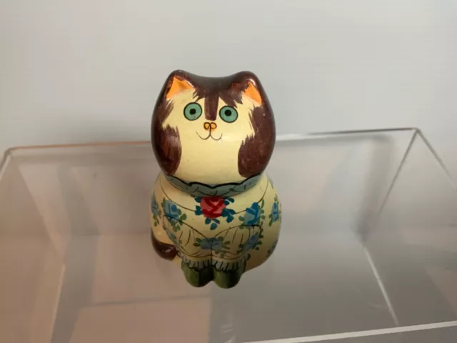 Vintage Hand Painted Small Cat - Joan De Bethal Rye Pottery Interest