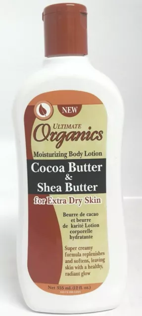 Africa's Best Ultimate Organics Cocoa & Shea Butter Lotion, extra dry skin 12oz