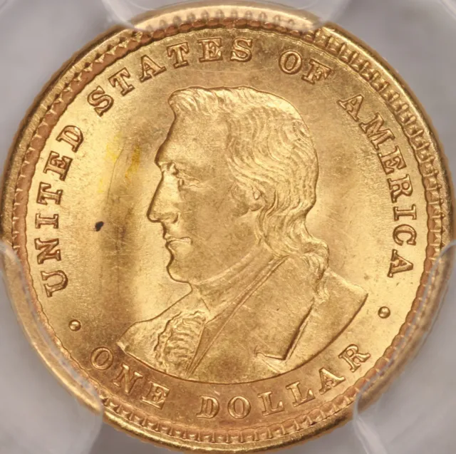 1905 Lewis & Clark Commem Gold $1 PCGS MS64