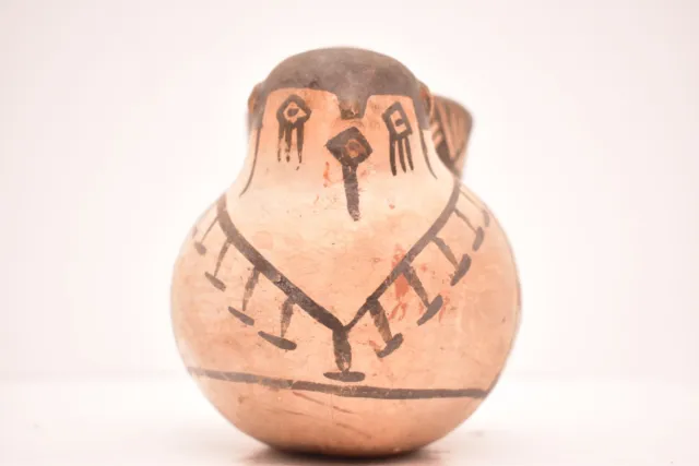 Pre Columbian Style Chile Aztec Maya Effigy Pottery Jug Chilean Vessel Figural 3