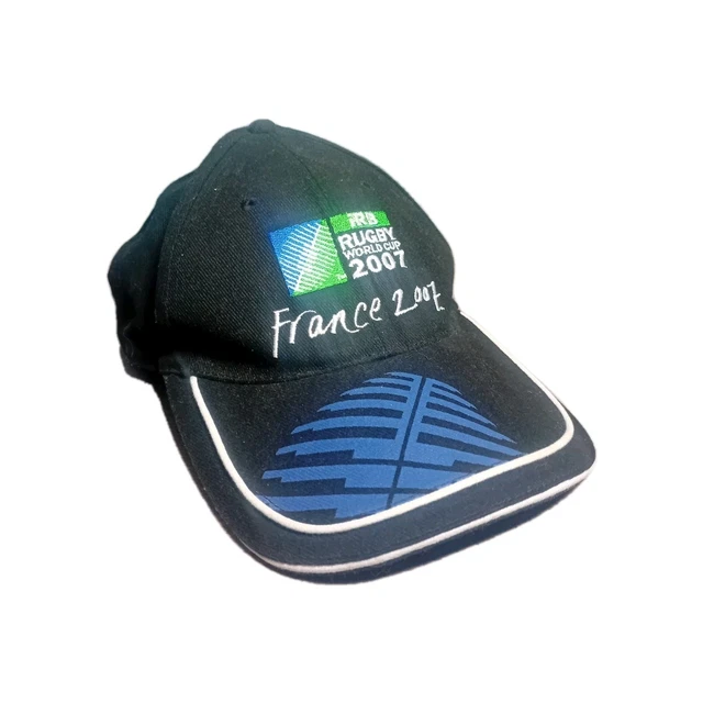 Casquette Blanche Rare – Coupe Du Monde IRB Rugby 2007 France, Unions Nations Brodées