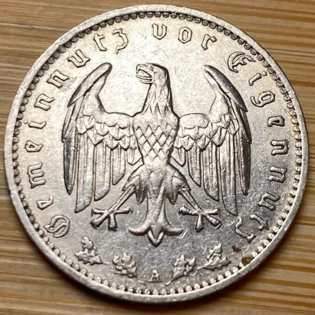 Très Belle Piece De 1 Reichsmark 1934 A Allemagne Troisième Reich (1208)