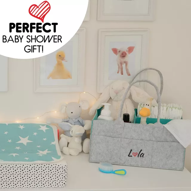 Baby Diaper Tote Bag Caddy Organizer+Changing Pad Travel Nursery Kid Storage