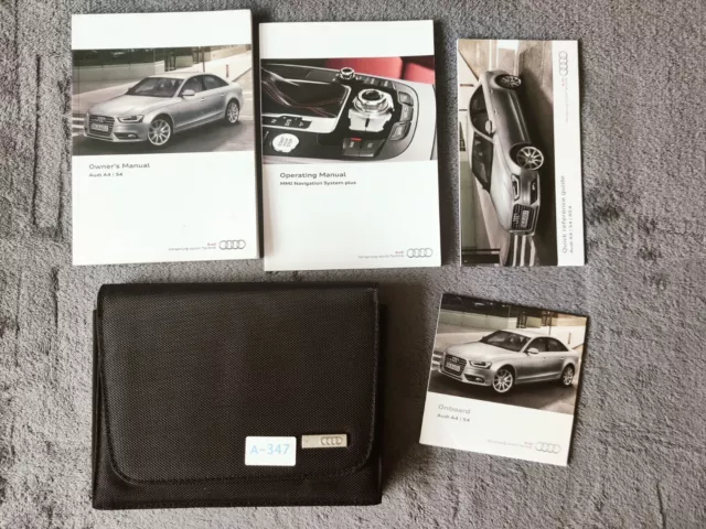 Genuine Audi A4 S4 Handbook Owners Manual Audio 2011-2015 Wallet Pack A-347