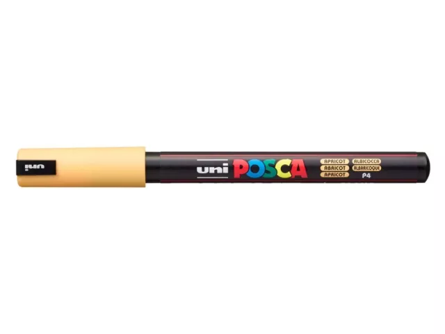 Uni Posca PC-1MR Black Colour Paint Marker Pens Ultra Fine 0.7mm Calibre  Tip Nib Writes On Any Surface Glass Metal Wood Plastic Fabric (Pack of 3) 
