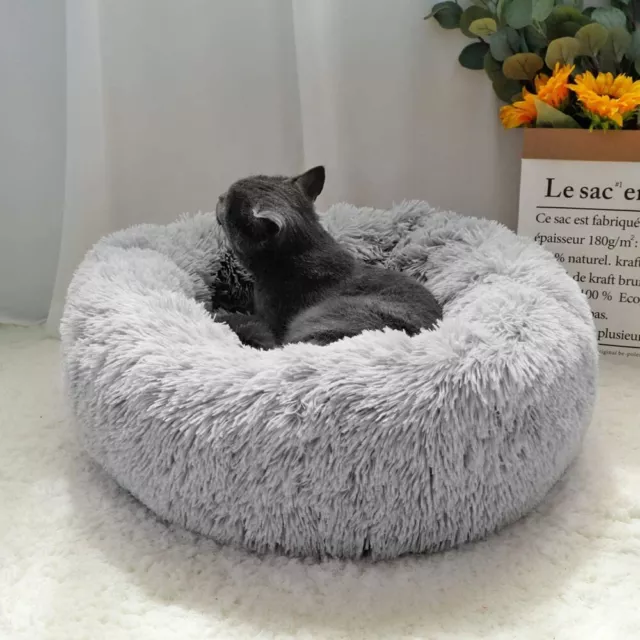 Calming Dog Beds for Small Medium Large  Donut Washable Dog Bed Sofa Mat Keenel