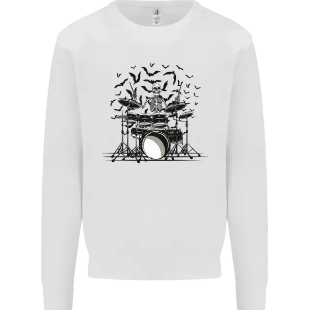 Skeleton Drummer Drumming Drum Skull Funny Kids Sweatshirt Jumper