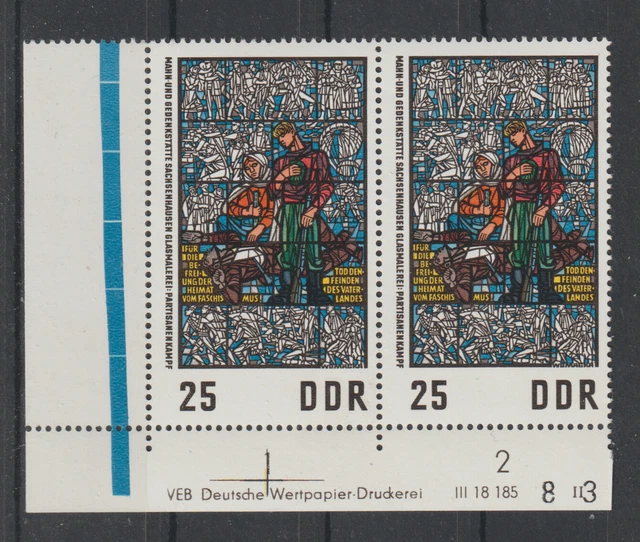 Deutschland DDR Mi.Nr  1348 ** Ecke . Eckrand postfrisch Druckvermerk DV II MNH