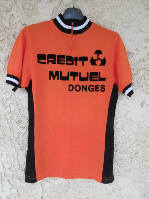 Maillot cycliste LE COQ SPORTIF Crédit Mutuel vintage 80's