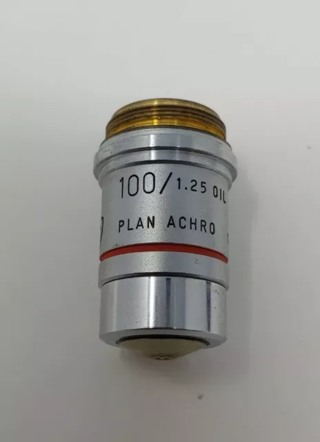 AO American Optical 100x/1.25 Oil Plan Achro Microscope Objective CAT. 1024