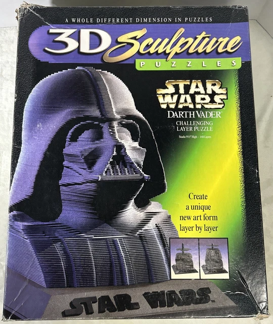 STAR WARS DARTH Vader 3D Sculpture Puzzles Layer Puzzle Milton Bradley ...