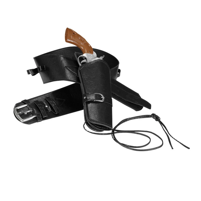 Fondina per pistola sceriffo cintura western nera supporto per pistola pistole supporto