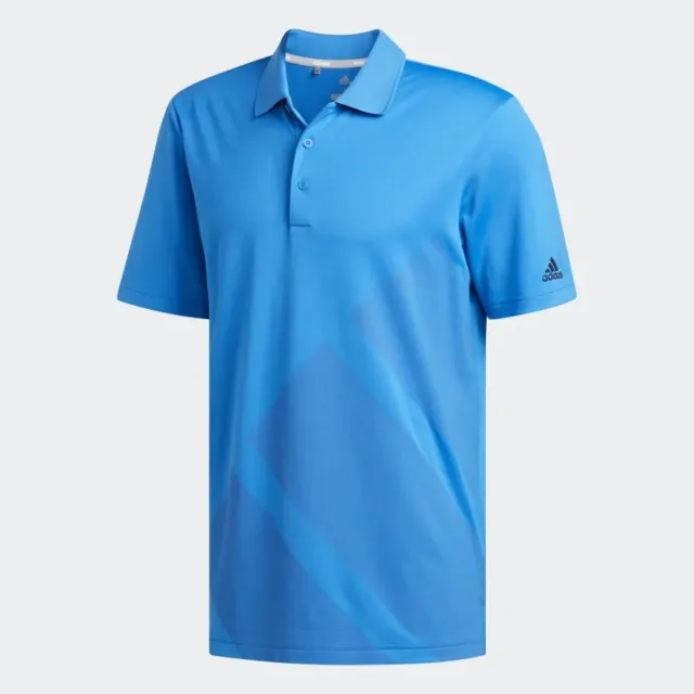 Adidas Golf Blu 3 Righe Regular Maglietta Polo Taglia M