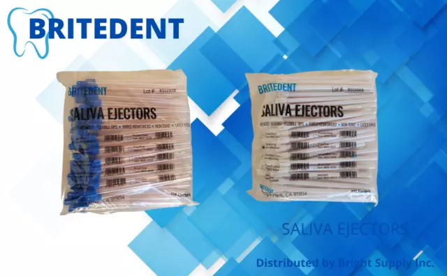 Dental Saliva Ejectors Ejector Disposable Suction Tips  10 bags - 1000 pcs