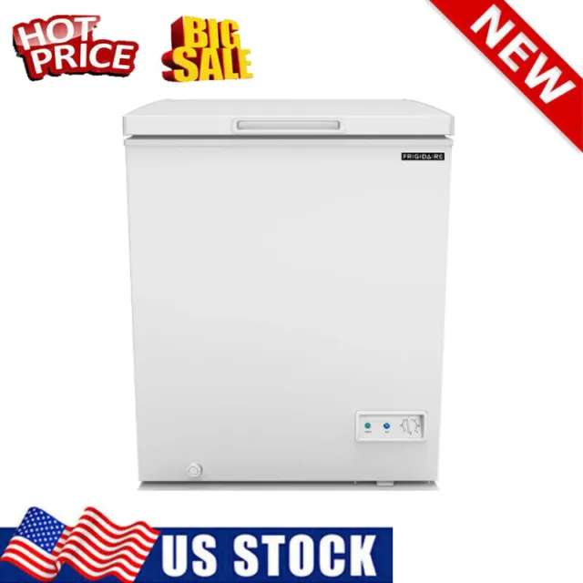 5.0 CU FT Chest Freezer with Removable Basket Adjustable Temperature ...